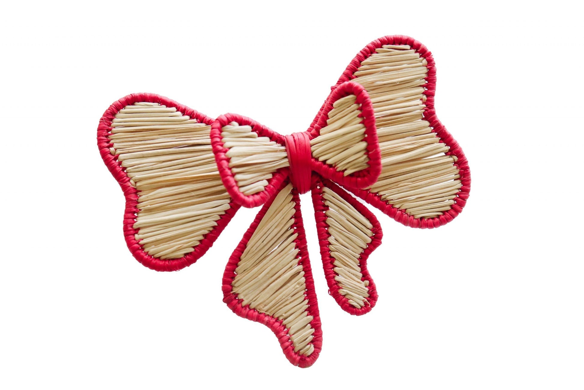 Bow Napkin Ring, Colored Trim - Red image