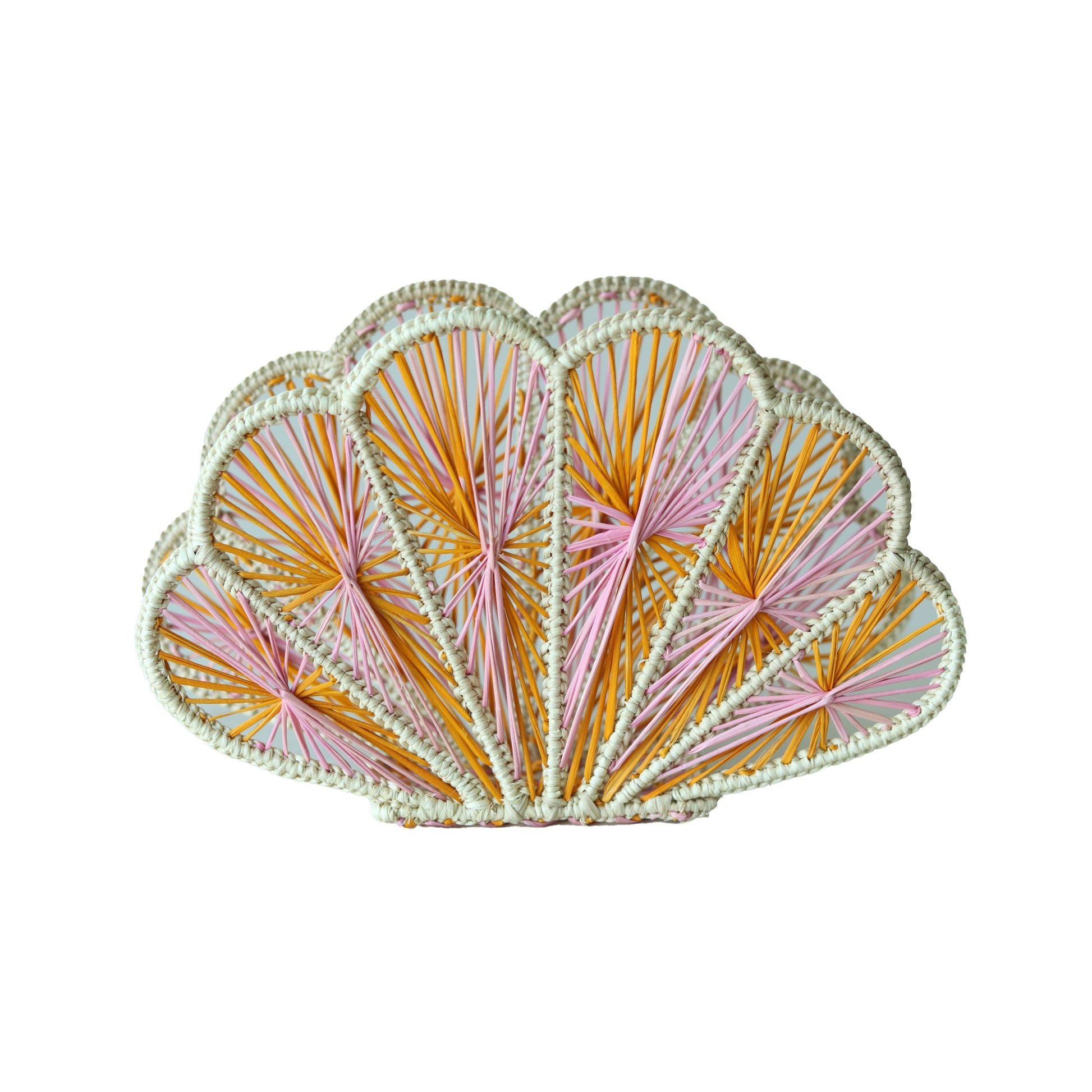Seashell Napkin Holder - Pink/Mustard image