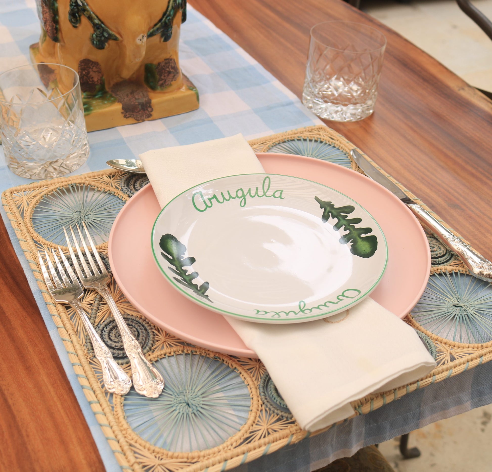 Caracola Square Placemats - 14", Baby Blue image