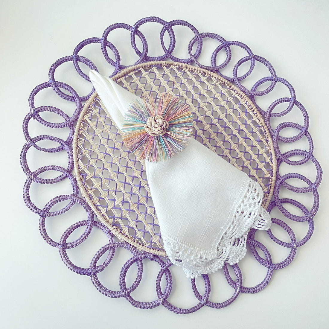 Fringe flower napkin ring image 0