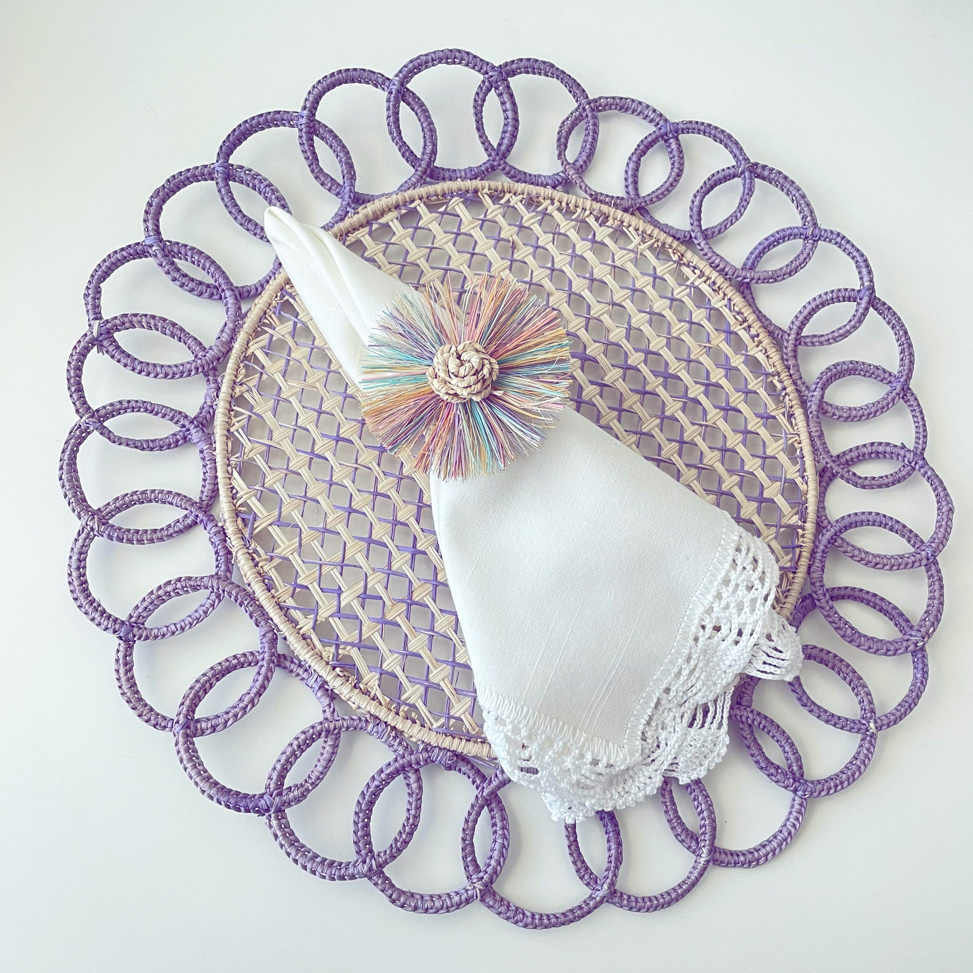 Fringe flower napkin ring image 0