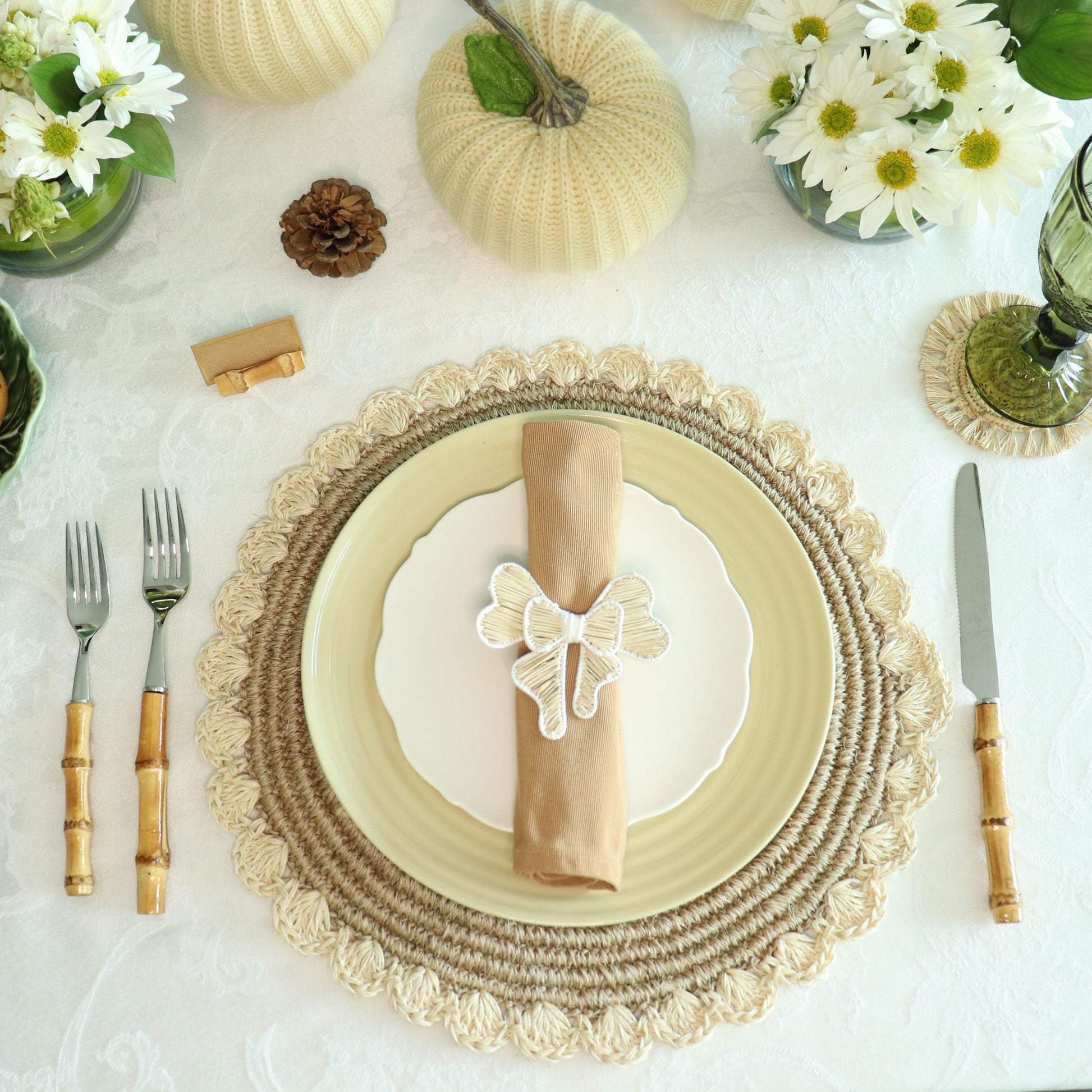 Bow Napkin Ring, Colored Trim image 2