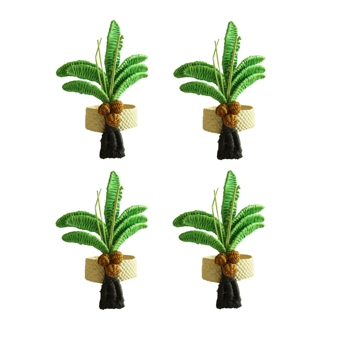 Coconut Tree Napkin Ring x4 image 0