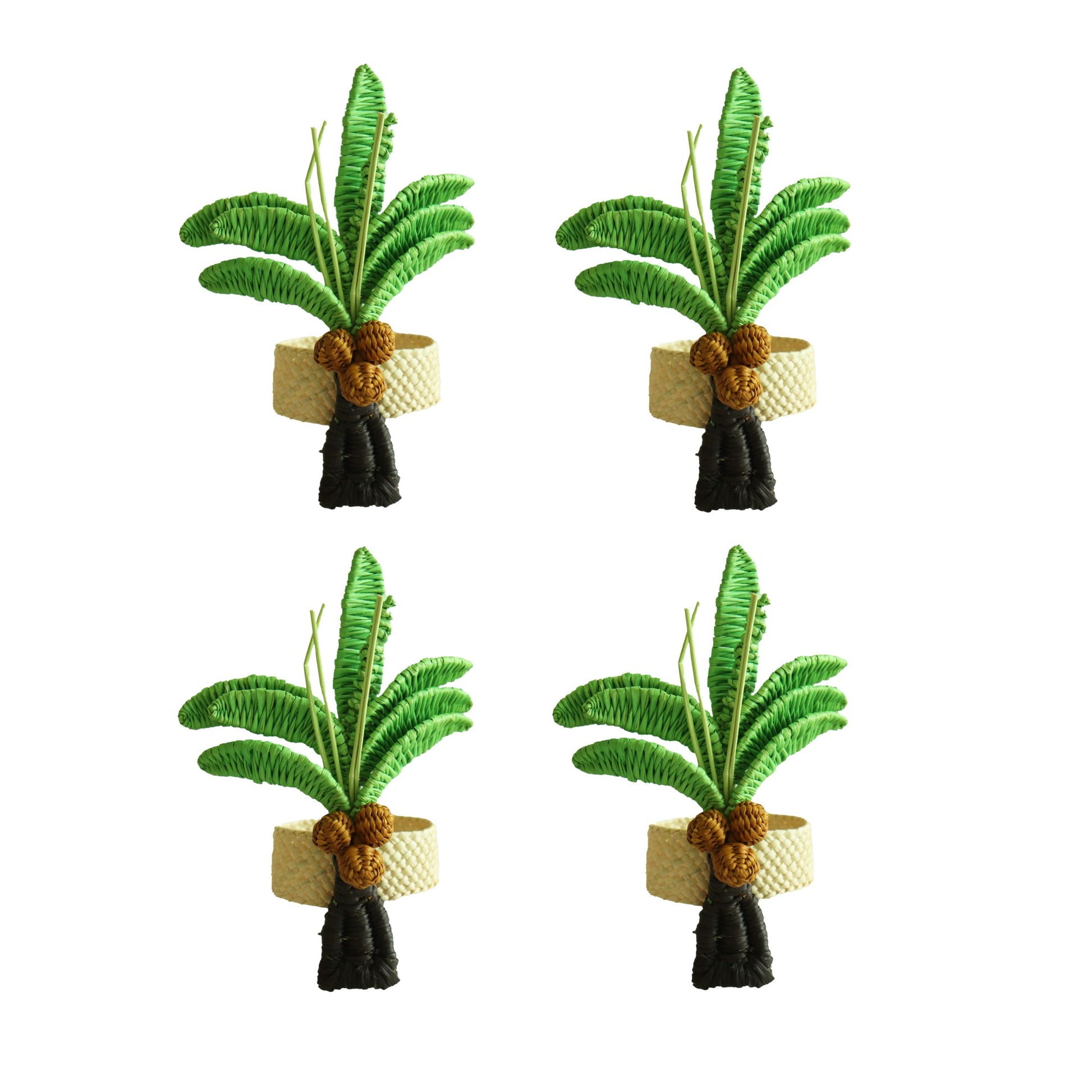 Coconut Tree Napkin Ring x4 image 0