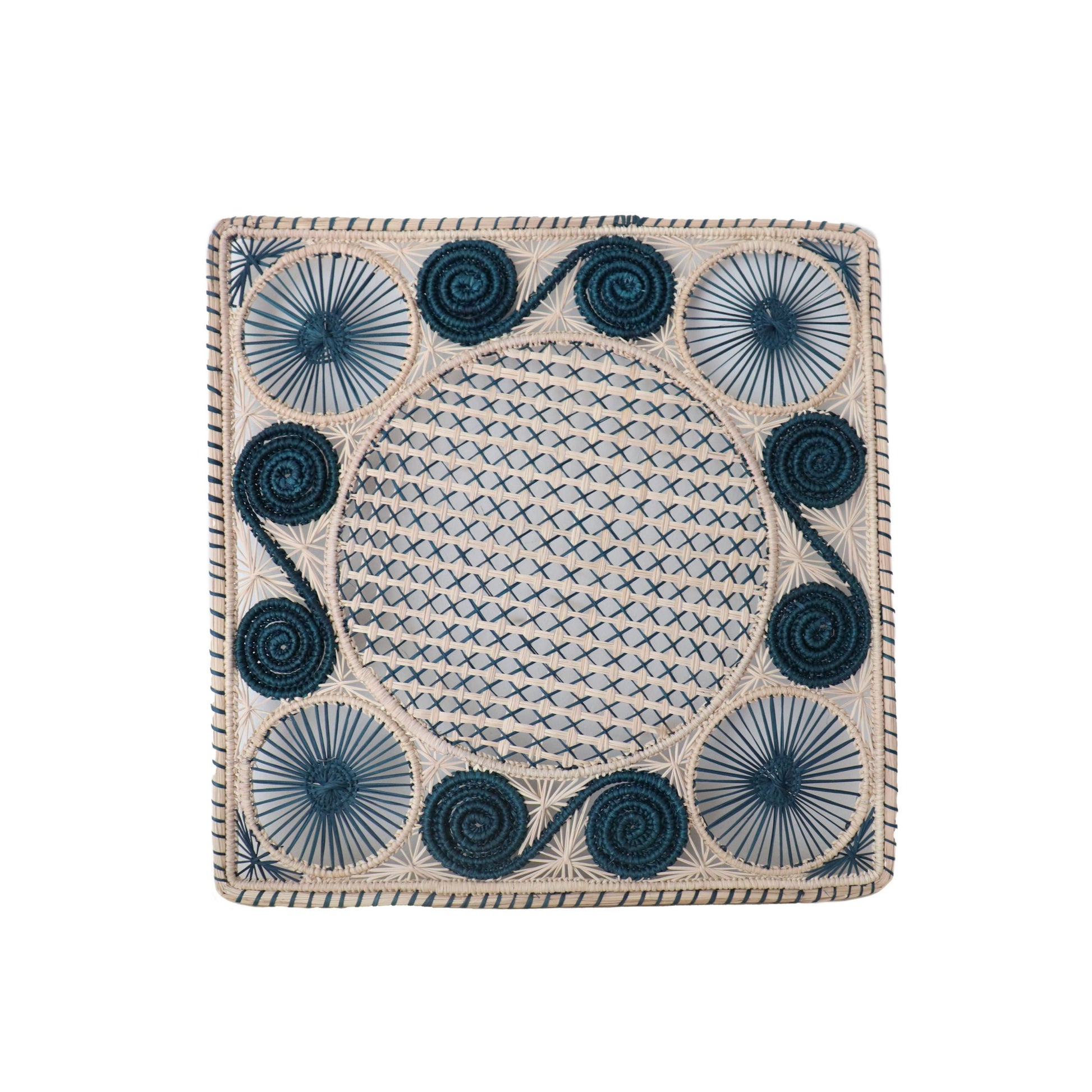 Caracola Square Placemats - 14", Navy image