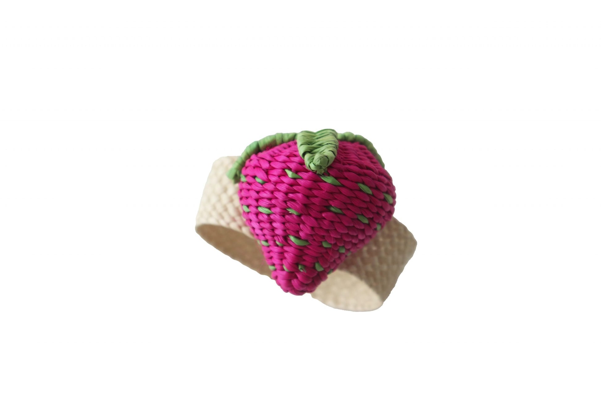 Strawberry Napkin Ring - Hot pink image