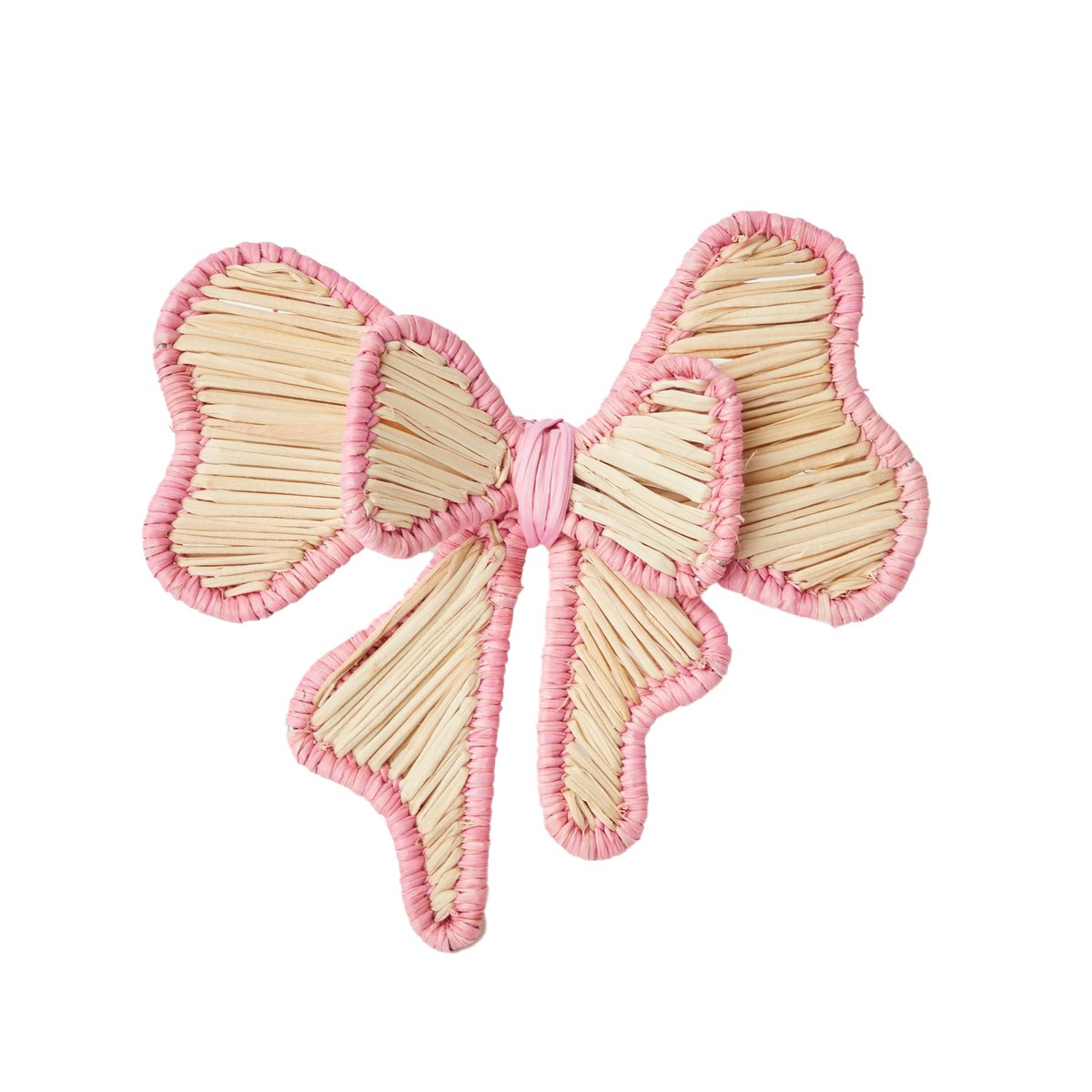 Bow Napkin Ring, Colored Trim - Soft pink image