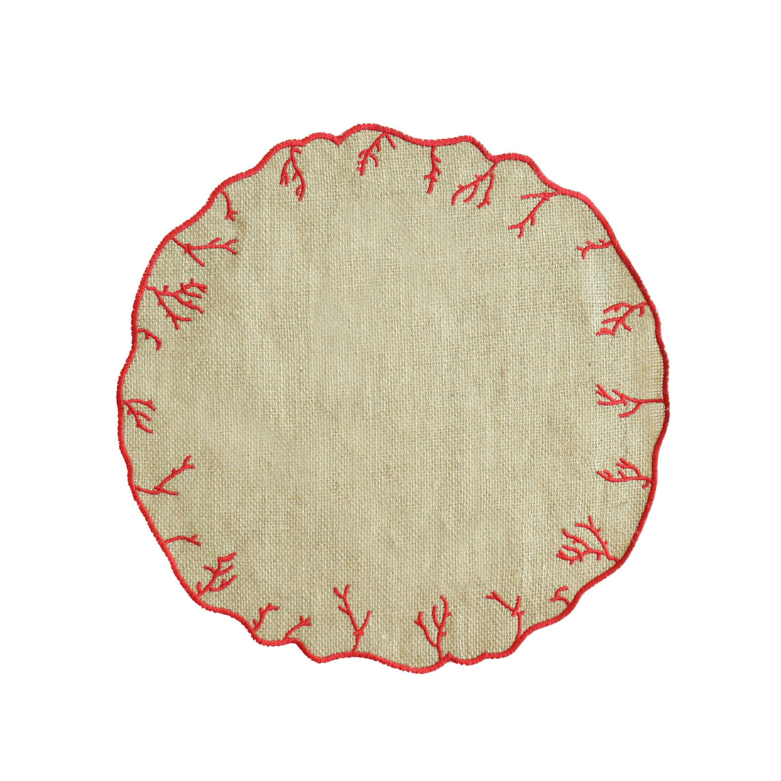 Coral Burlap Placemat image 0