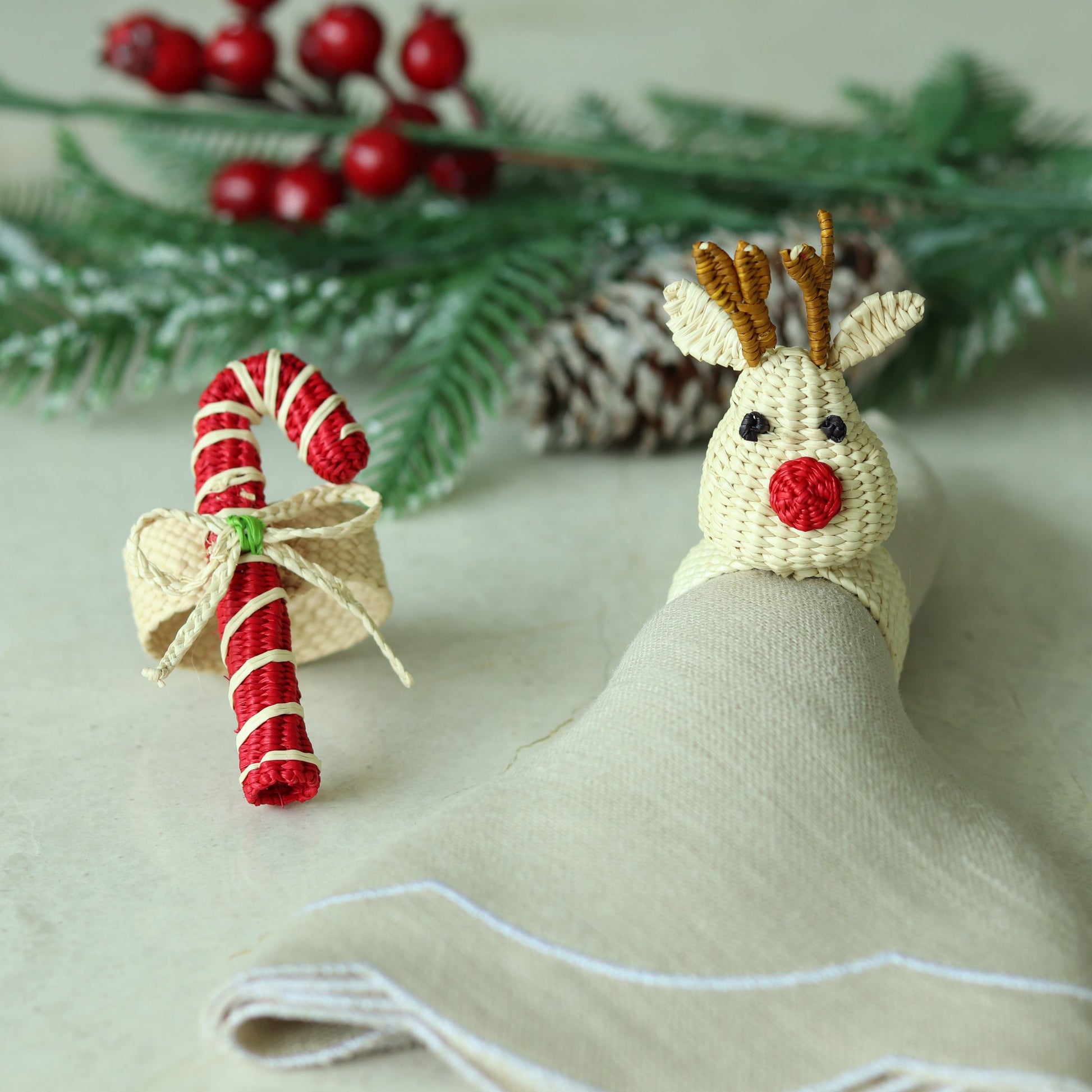 Rudolph Napkin Ring Set image 2