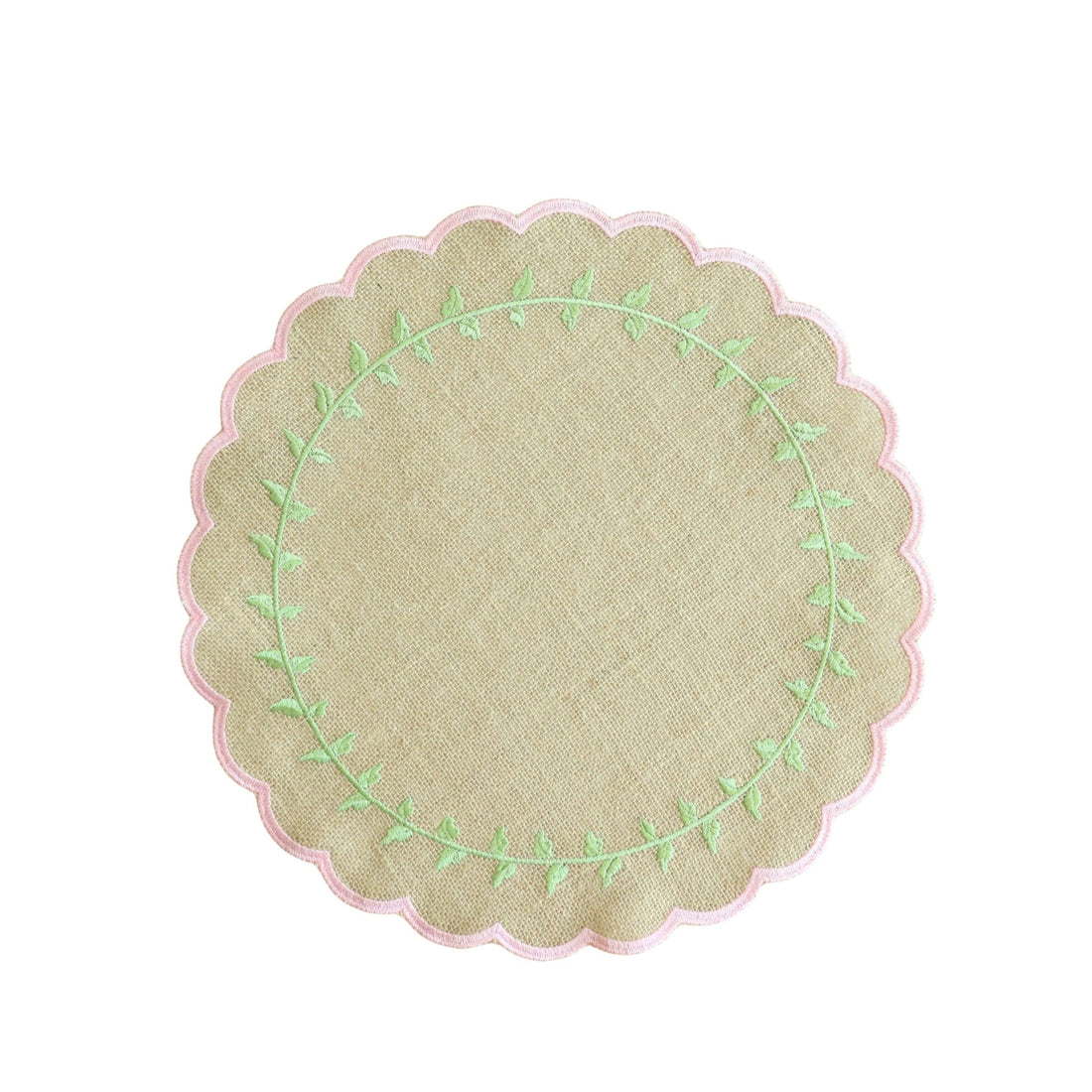 Ariana Leaves Burlap Placemats image 0