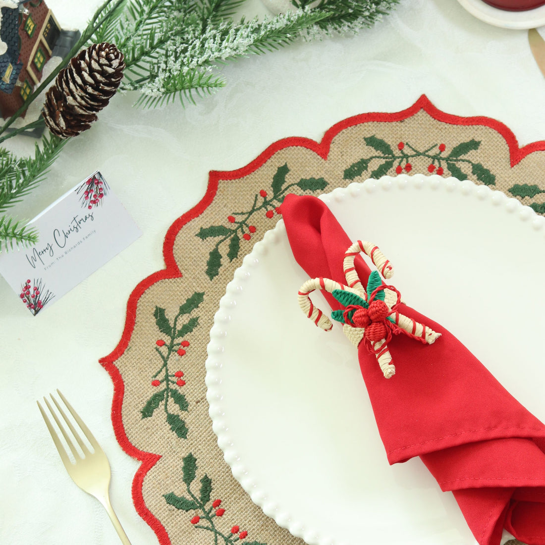 Double Candy Cane Napkin Ring image 0