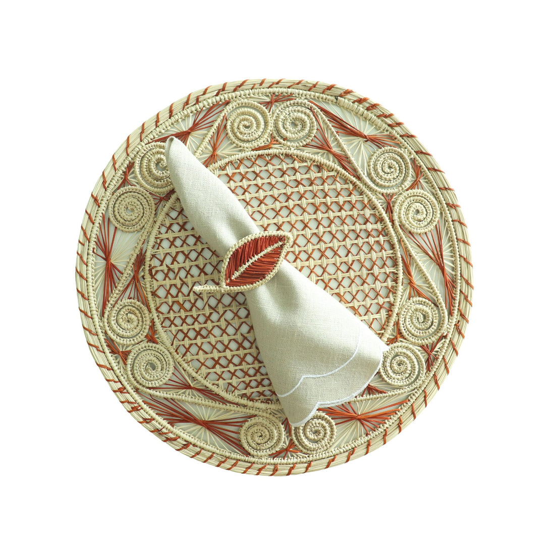 Caracoli Placemats+Leaf Napkin Ring SET image 0