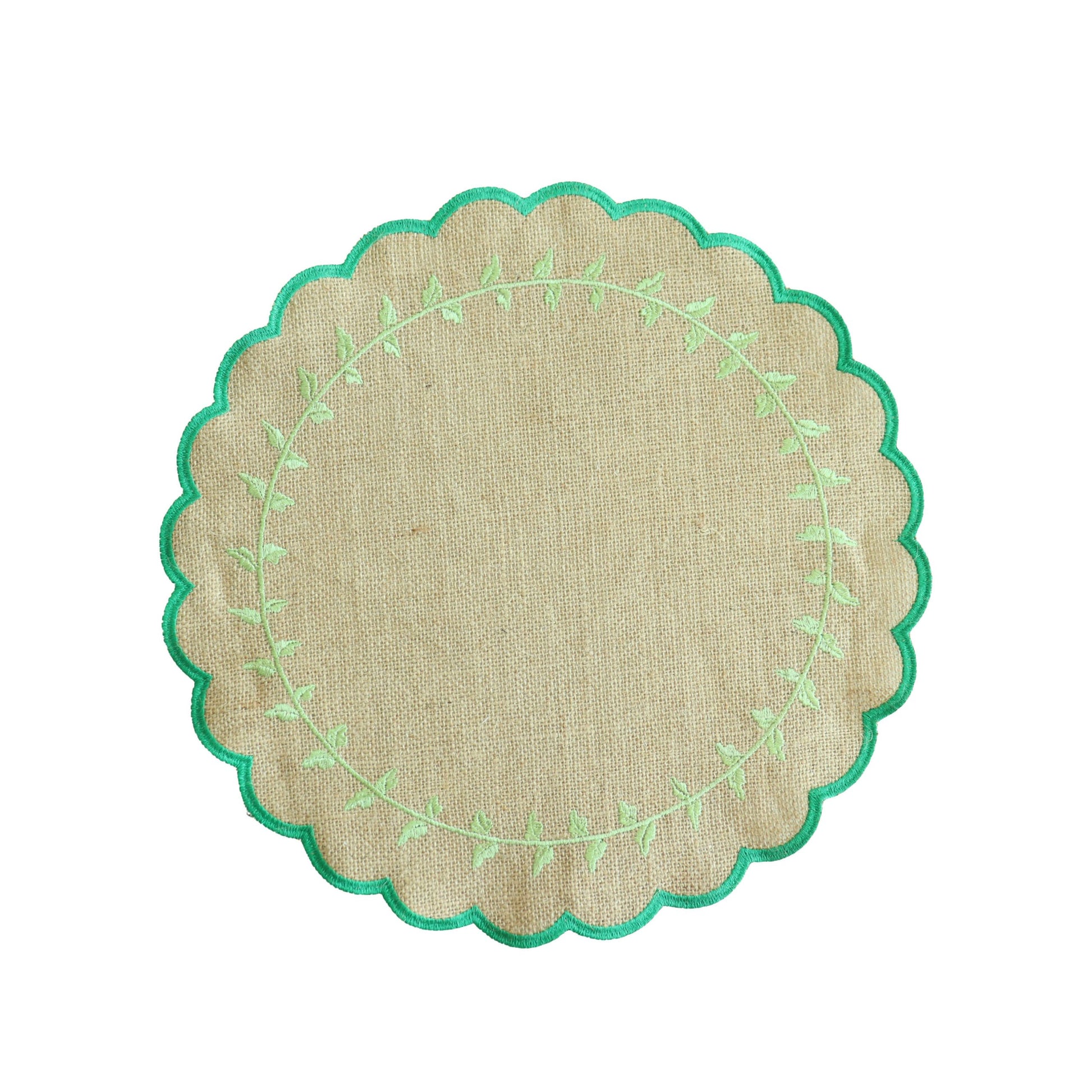 Ariana Leaves Burlap Placemats image 1