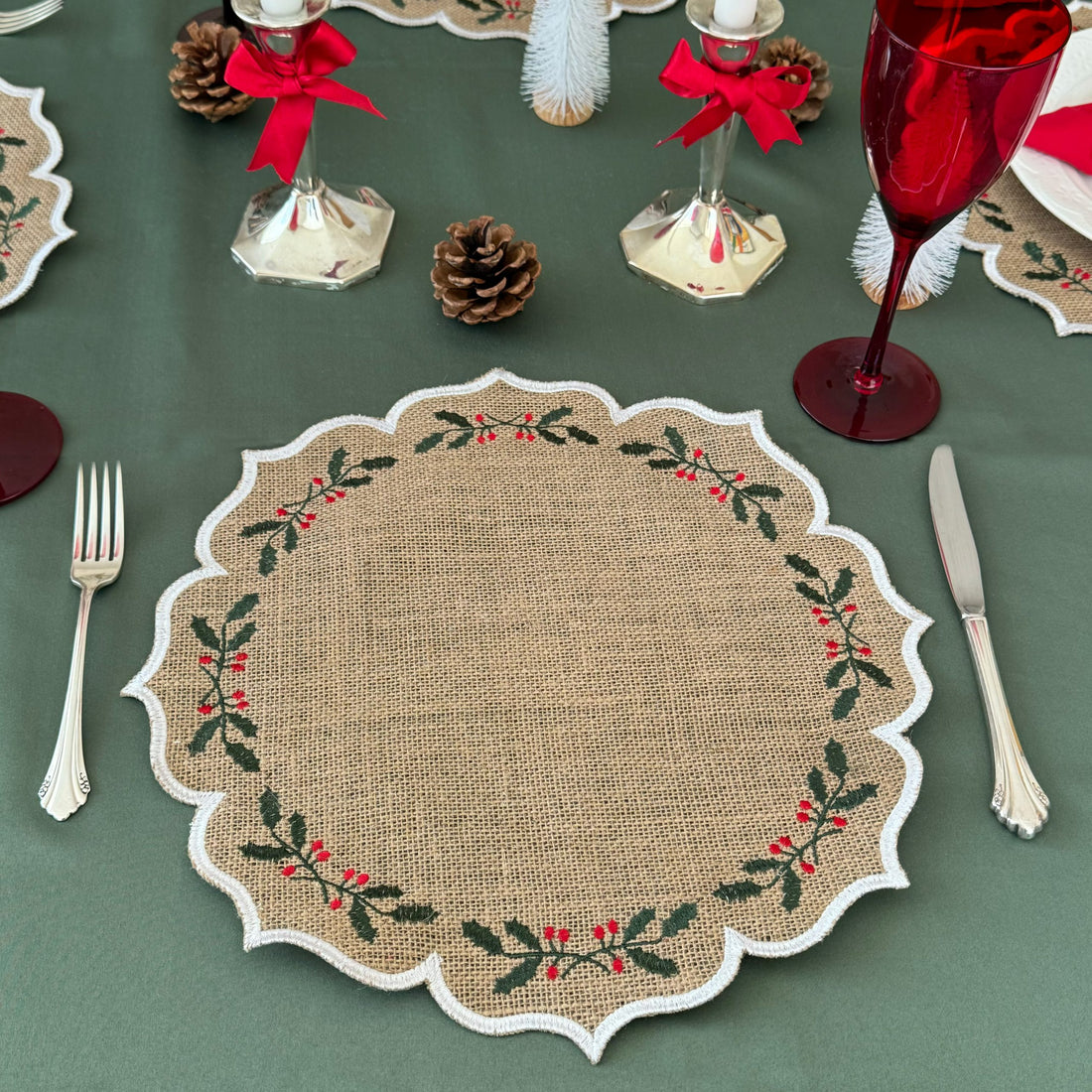 Burlap Christmas Placemat image 0
