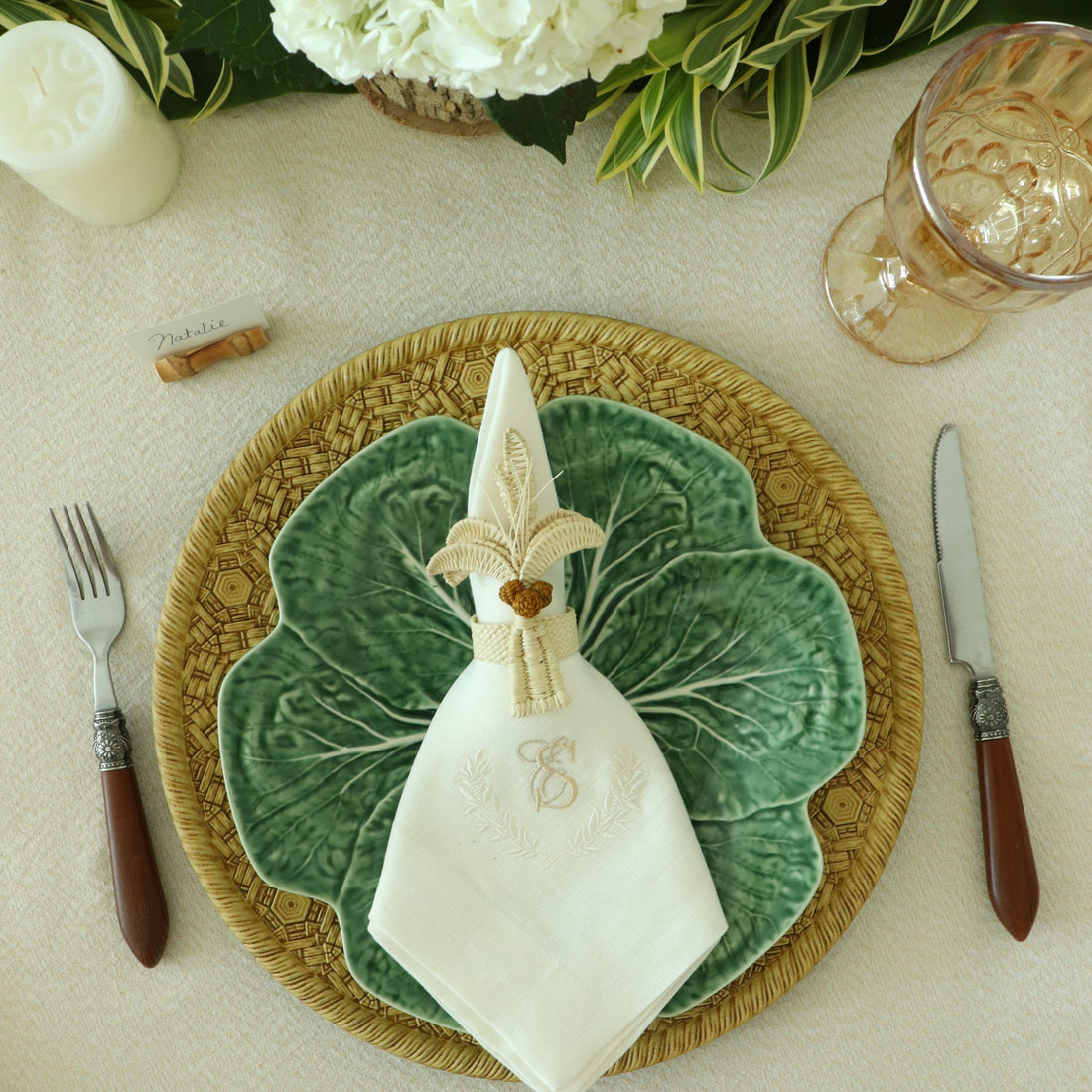 Coconut Tree Napkin Ring x4 image 0