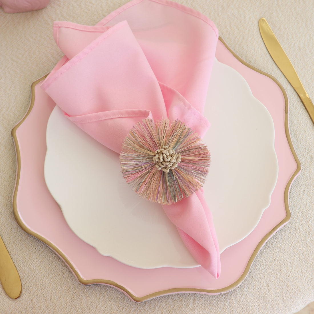 Pastel Fringe Napkin Ring image 0